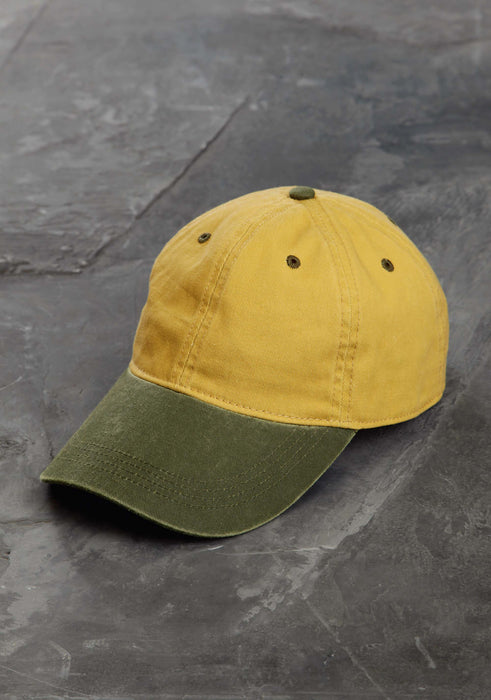 Ouray Unisex Loden/Yellow 100% Cotton Solid Baseball Cap