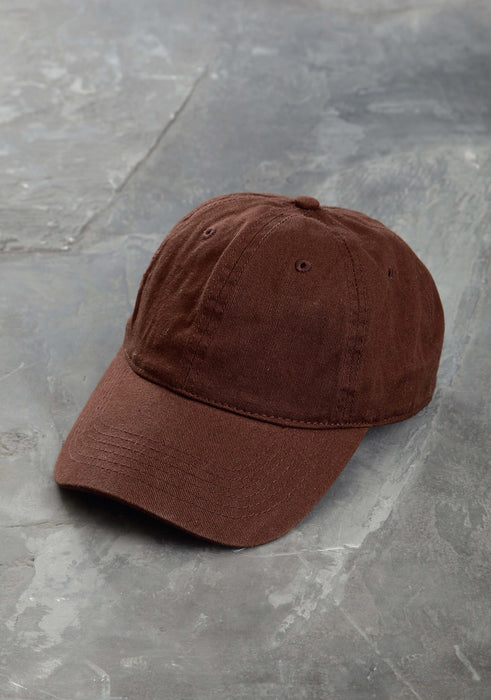 Ouray Unisex Brown Washed 100% Cotton USA Twill Baseball Cap