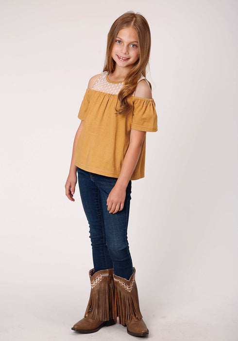 Roper Girls Yellow 100% Cotton Dip Dyed S/S Tunic