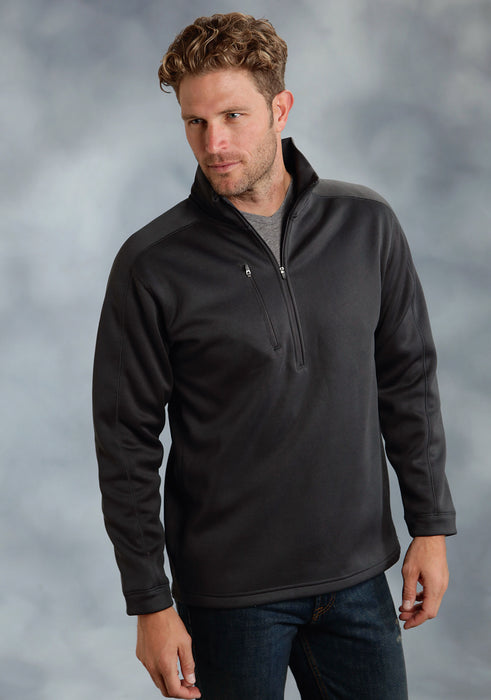 Ouray Mens Grey 100% Cotton USA 1/4 Zip Jacket