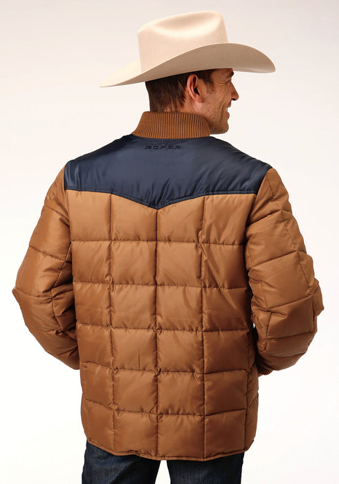 Roper Mens Brown Polyester Quilted Insulated Jacket