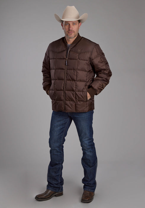 Roper Mens Insulated Western Chocolate 100% Polyester Insulated Jacket