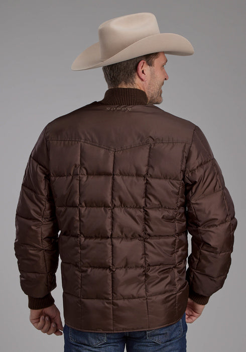 Roper Mens Insulated Western Chocolate 100% Polyester Insulated Jacket