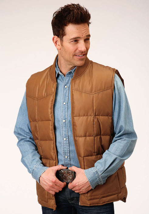 Roper Mens Caramel Polyester Insulated Vest