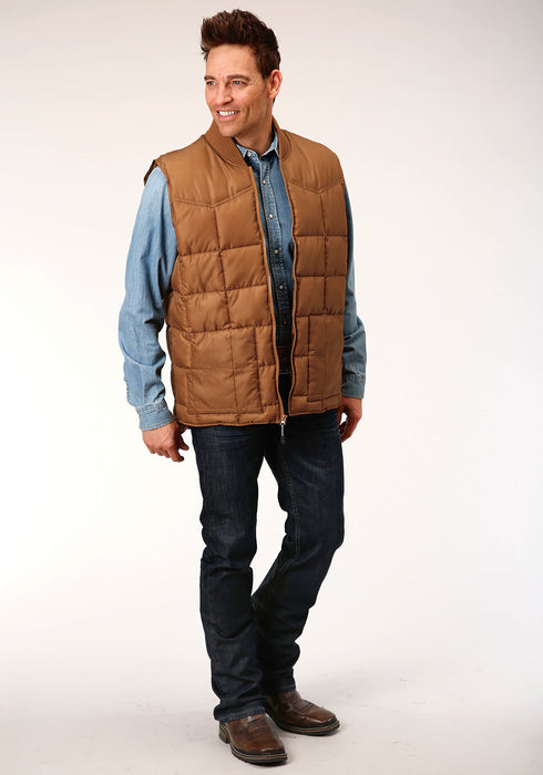 Roper Mens Caramel Polyester Insulated Vest