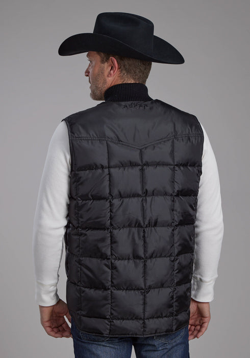 Roper Mens Insulated Western Black 100% Polyester Softshell Vest