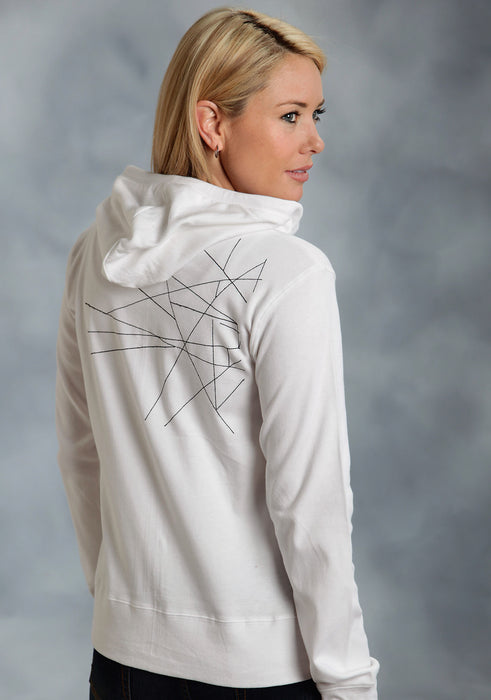 Ouray Womens White 100% Cotton USA Stitches Hoodie