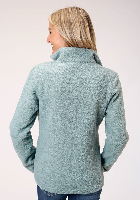 Roper Womens Mint Polyester Faux Lamb Fur Jacket