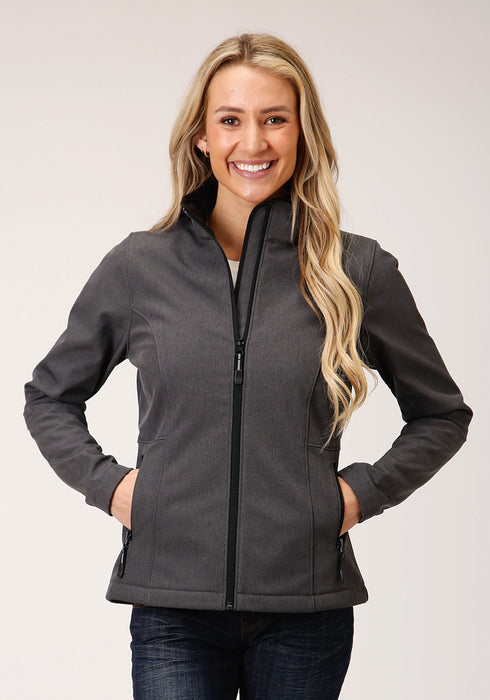 Roper Womens Heather Grey Polyester Softshell Jacket