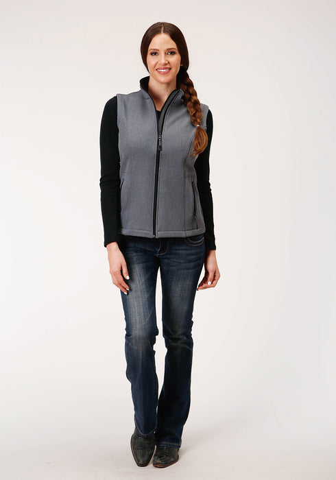 Roper Womens Heather Grey Polyester Softshell Vest