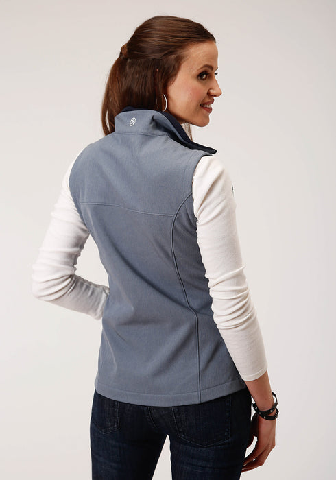 Roper Womens Heather Blue Polyester Softshell Vest