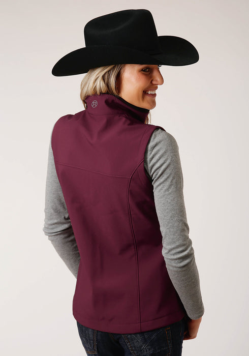 Roper Womens Wine Polyester Softshell Fleece Vest