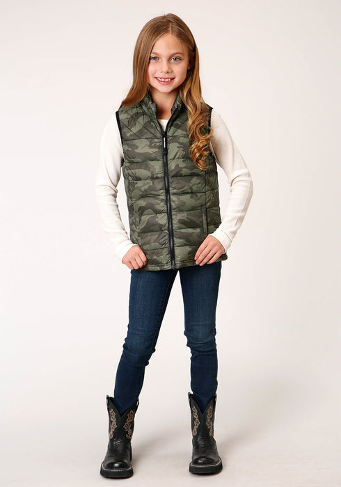 Roper Girls Black Nylon Parachute Insulated Vest