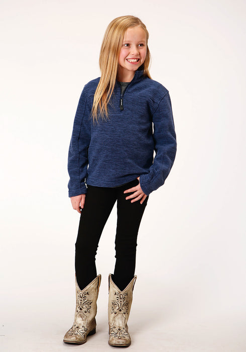 Roper Girls Navy Polyester Micro Fleece Jacket