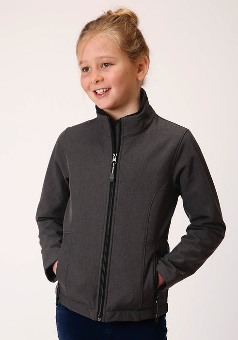 Roper Girls Grey Polyester Softshell Technical Jacket