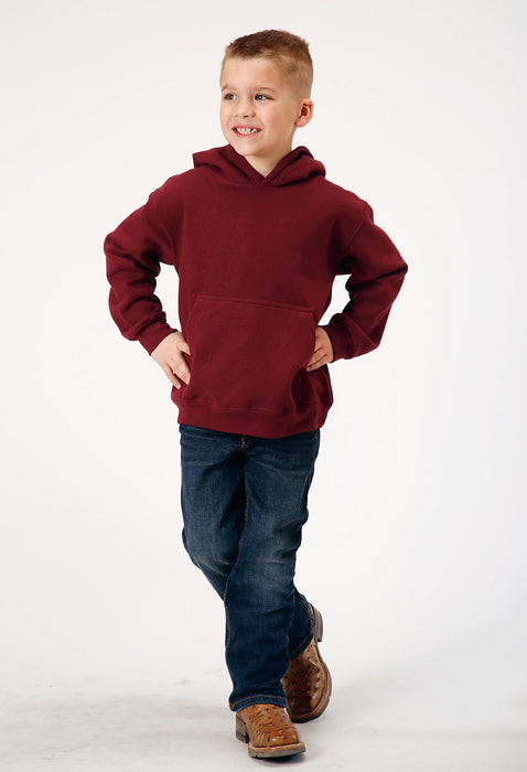 Roper Kids Boys Basic Wine 100% Polyester Hoodie