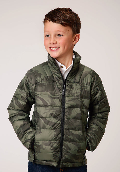 Roper Boys Camo Nylon Insulated Parachute Jacket