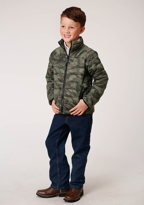 Roper Boys Camo Nylon Insulated Parachute Jacket