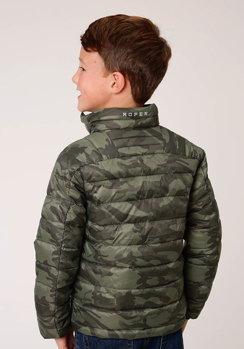 Roper Boys Camo Nylon Insulated Parachute Jacket