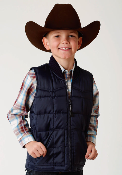 Roper Insulated Boys Navy Polyester Rangegear Vest