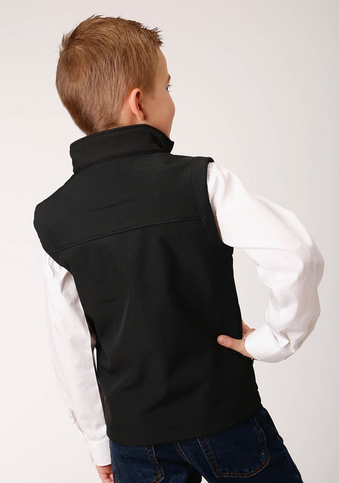 Roper Technical Boys Kids Black Polyester Softshell Vest