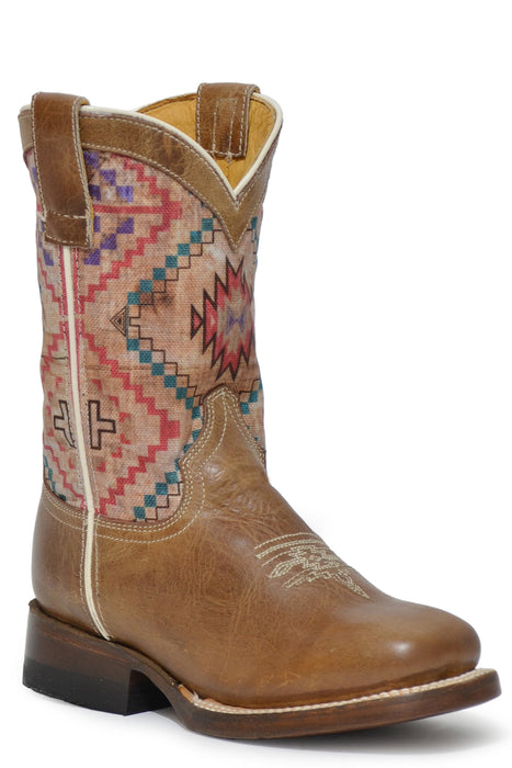 Roper Girls Kids Brown Leather Margo 8In Cowboy Boots