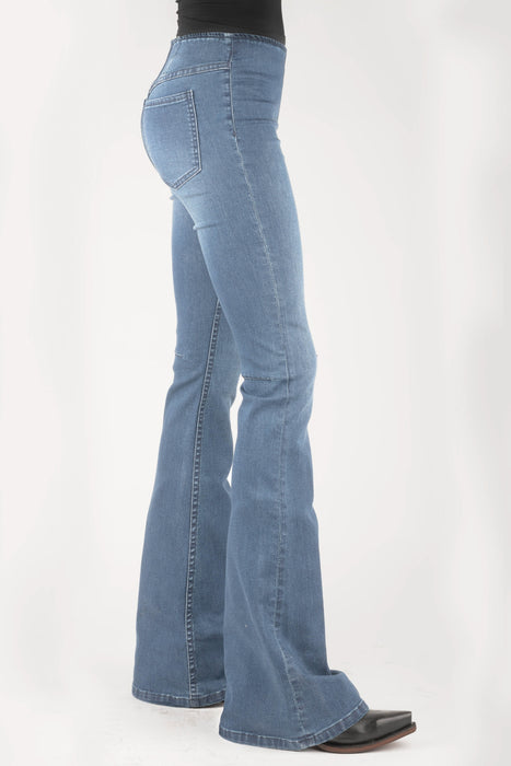 Tin Haul Womens Blue Cotton Blend Harlow High Rise Jeans