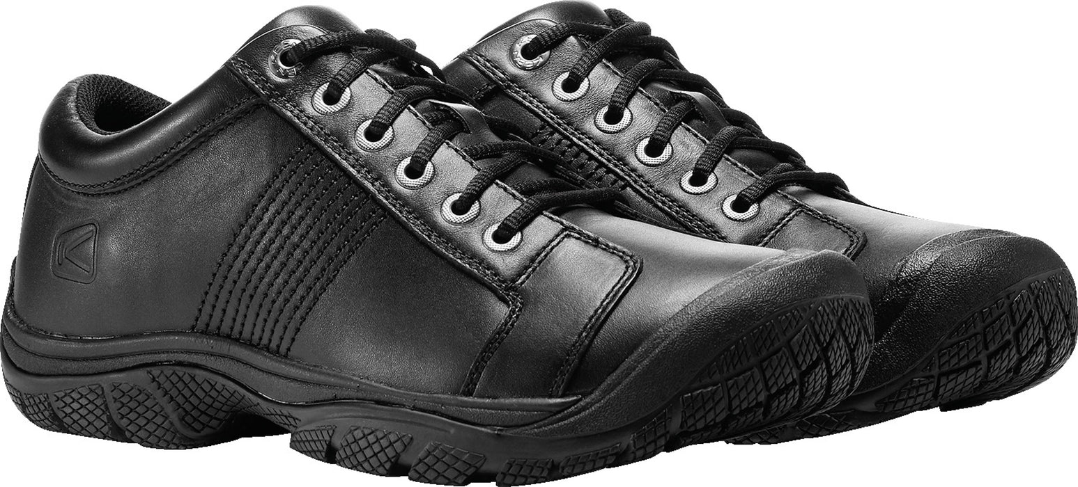 Keen Utility Black Mens PTC WR Leather Oxford Shoes