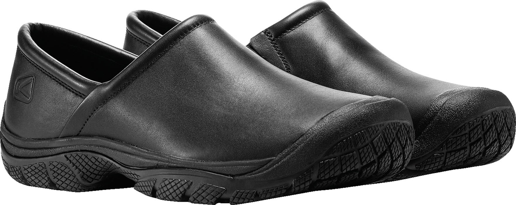 Keen Utility Black Mens PTC II WR Leather Slip-On Shoes