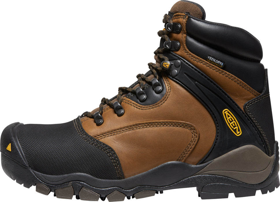 Keen Utility Mens Louisville 6in WP Met Slate Black Leather Work Boots