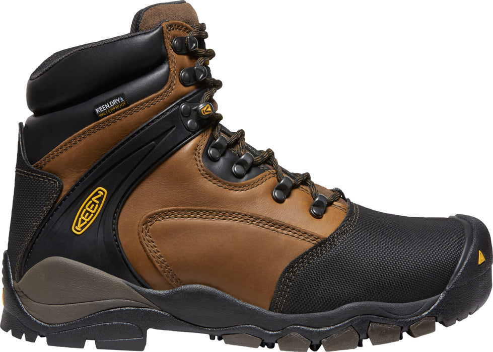 Keen Utility Mens Louisville 6in WP Met Slate Black Leather Work Boots