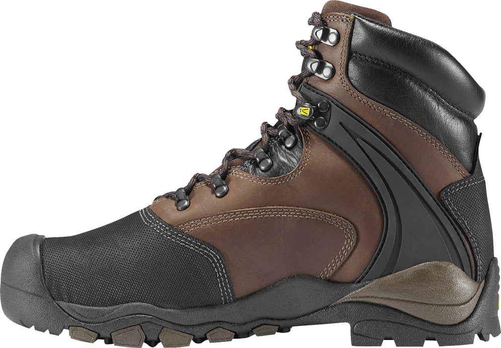 Keen Utility Mens Louisville 6in WP Met Slate Black Leather Work Boots