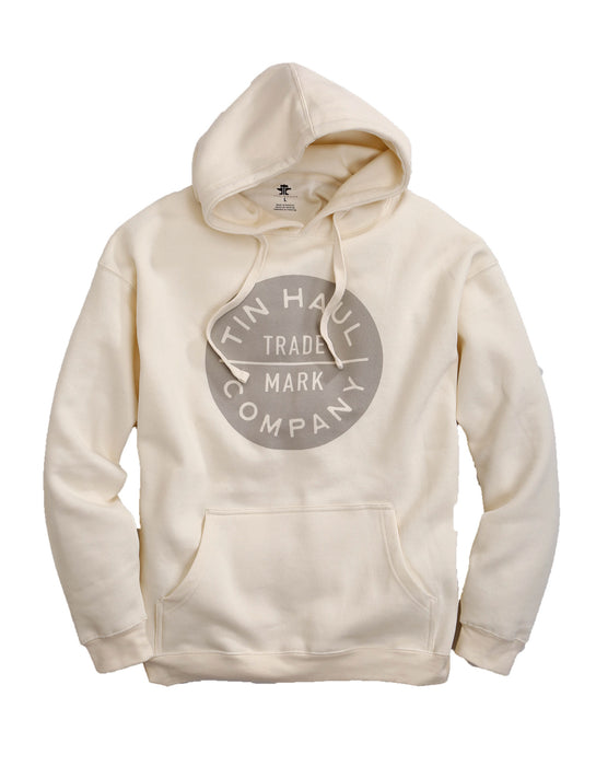 Tin Haul Mens White Cotton Blend Vintage Logo Hoodie