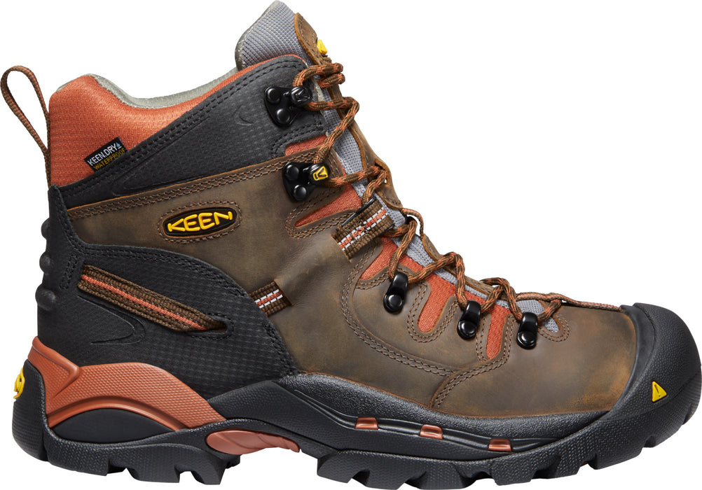 Keen Utility Mens Pittsburgh Soft Toe Cascade/Bombay Brown Leather Work Boots