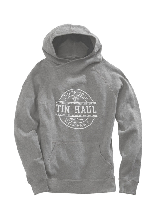 Tin Haul Asymmetric Womens Grey Cotton Blend Circle Hoodie