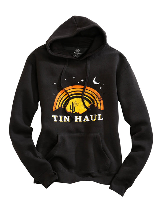 Tin Haul Womens Black Cotton Blend Under the Nite Sky Hoodie