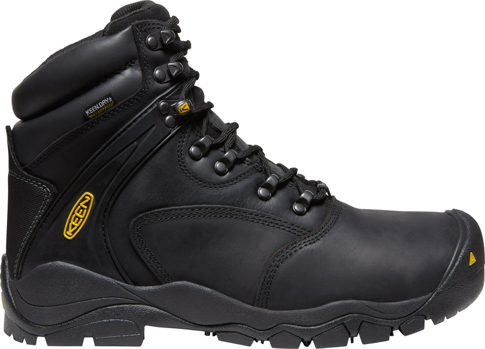 Keen Utility Mens Louisville 6in WP Black Leather Work Boots