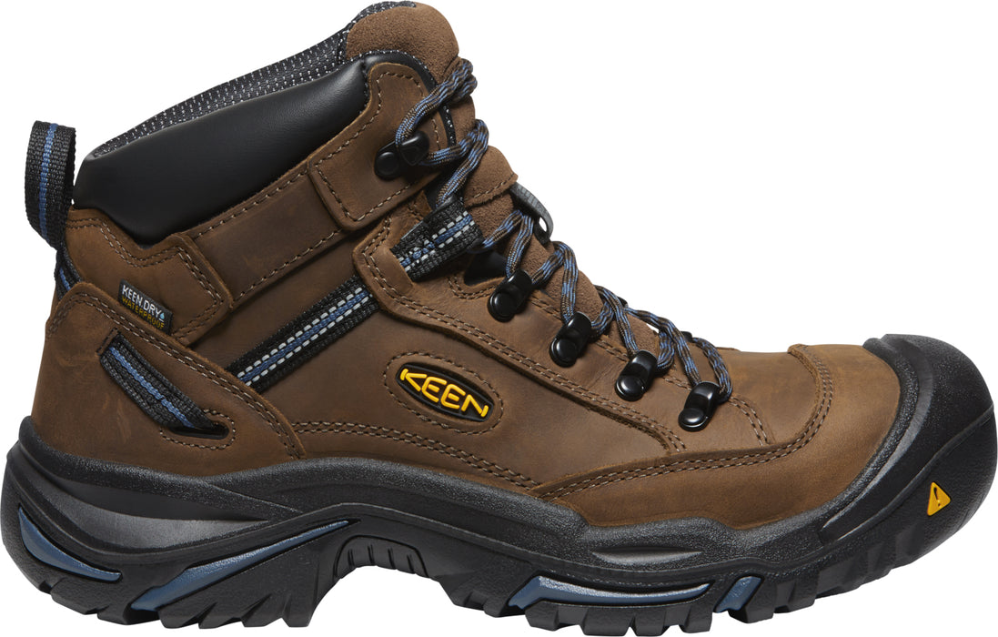 Keen Utility Mens Braddock AL WP Bison/Ensign Blue Leather Work Boots