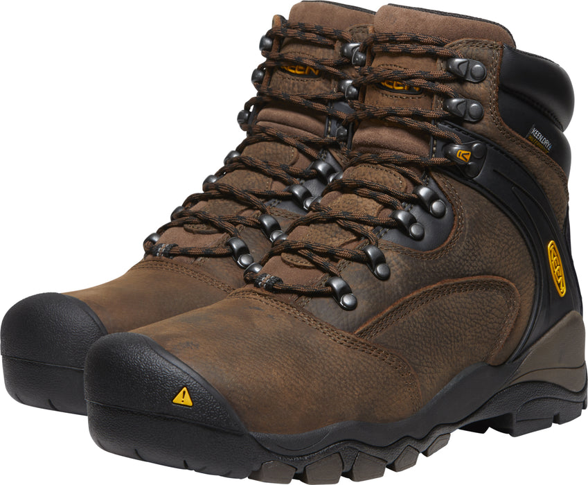 Keen Utility Mens Louisville 6in WP ST Cascade Brown Leather Work Boots