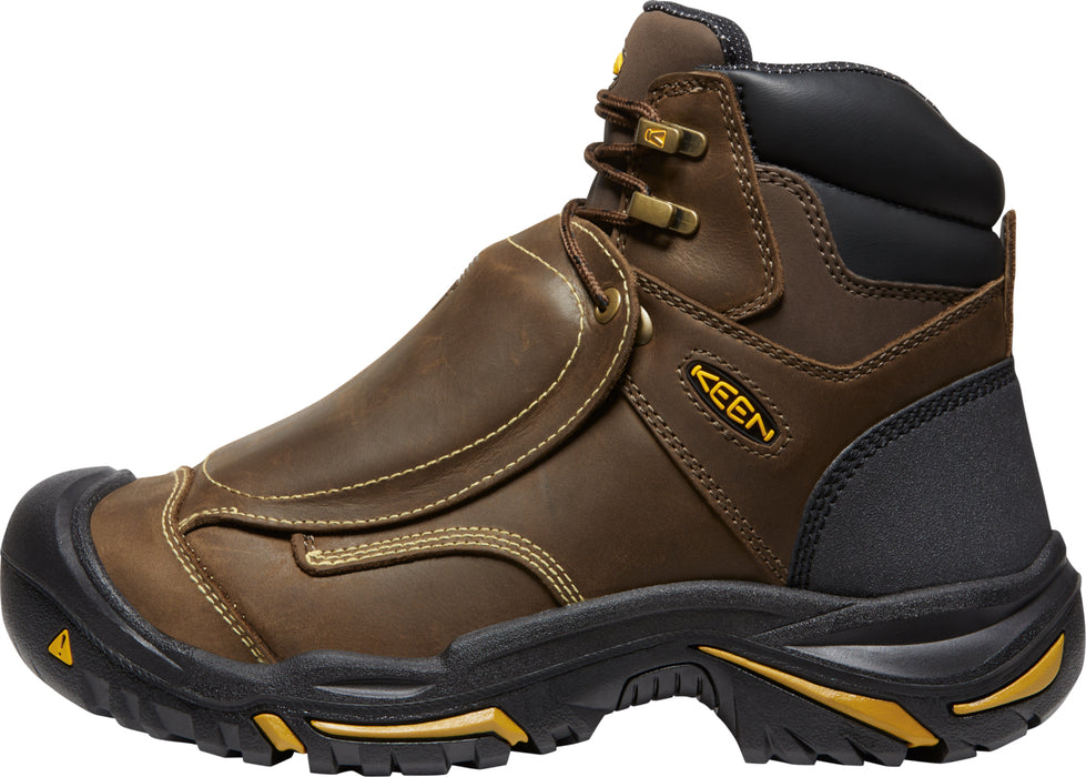 Keen Utility Mens Mt Vernon 6in Met Cascade Brown/Tawny Olive Leather Work Boots