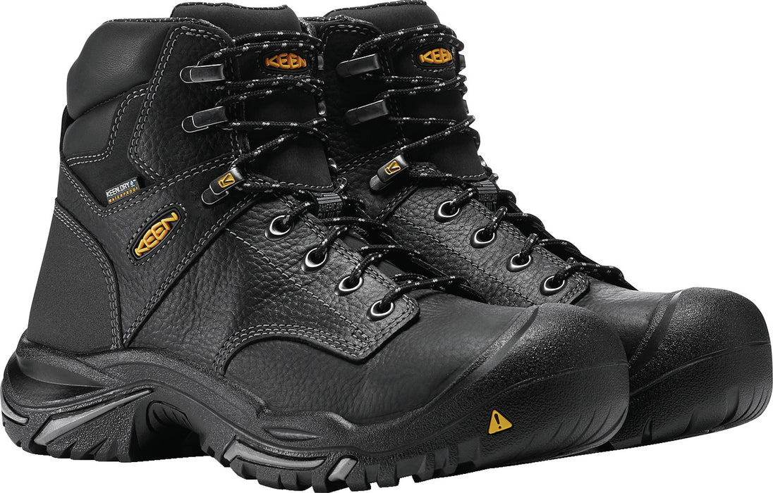 Keen Utility Black Mens Mt Vernon Mid WP Nubuck Work Boots