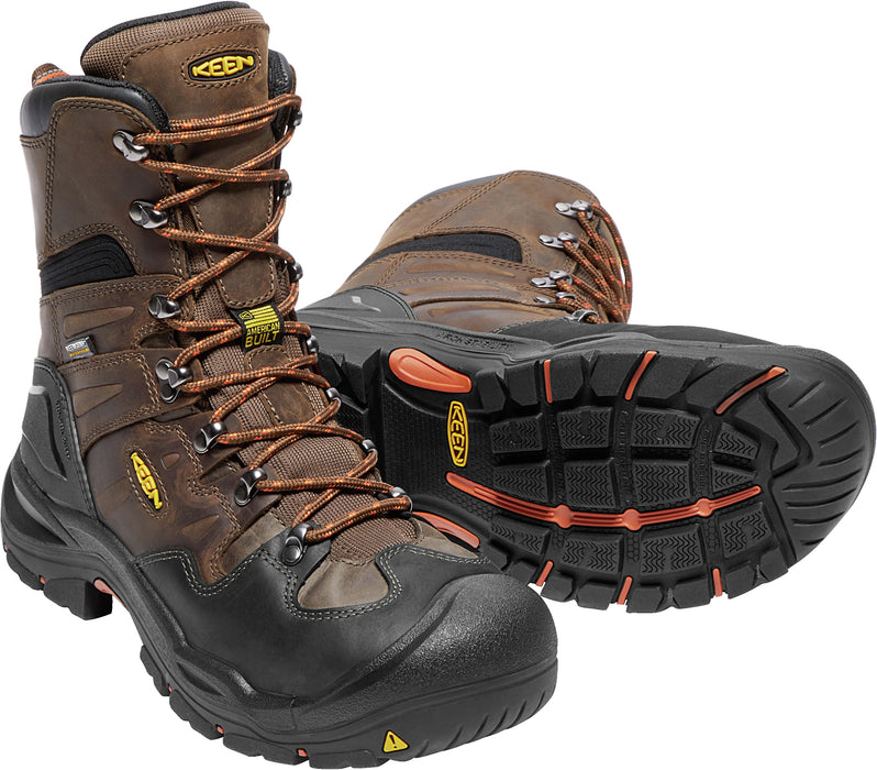 Keen Utility Mens Coburg 8in WP Cascade Brown/Brindle Leather Work Boots