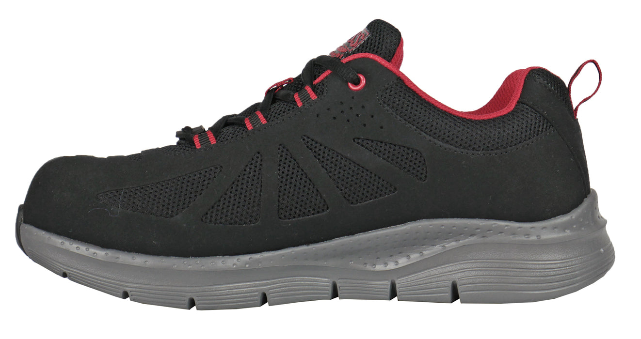 Hoss Boots Mens Black/Red Mesh Skyline UL CT Work Shoes