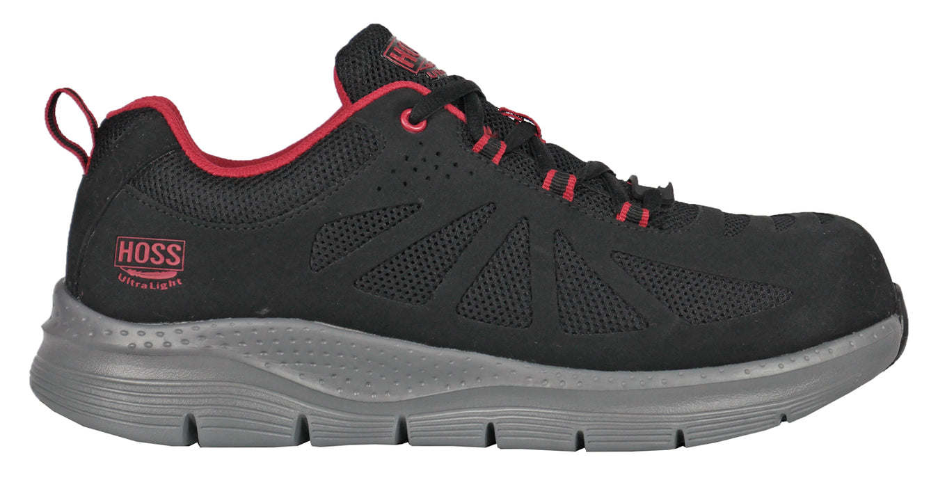 Hoss Boots Mens Black/Red Mesh Skyline UL CT Work Shoes