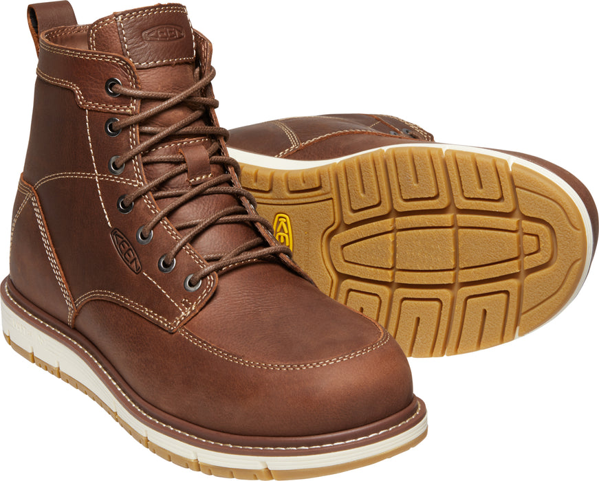 Keen Utility Mens San Jose 6in AT Gingerbread/Gum Leather Work Boots