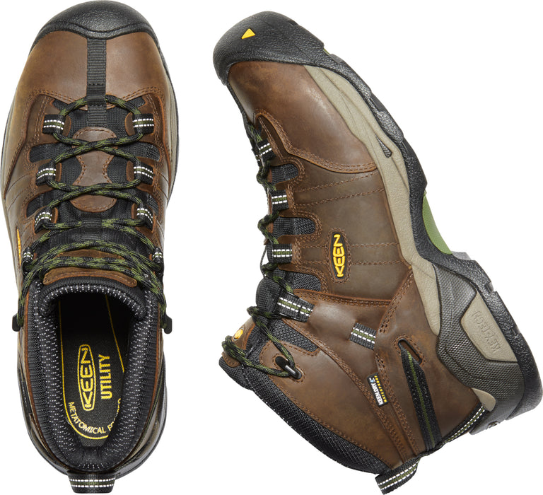 Keen Utility Mens Detroit XT Mid St WP Cascade Brown/Bronze Leather Work Boots