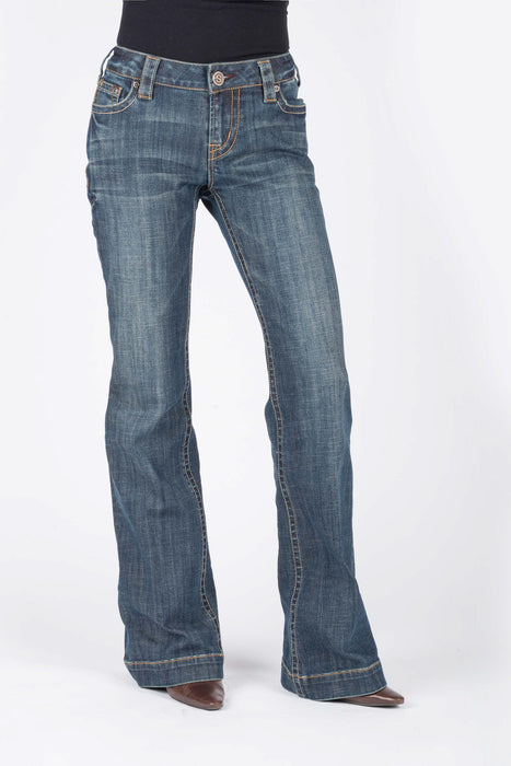 Stetson Womens Blue Cotton Blend Circle Stitch Jeans