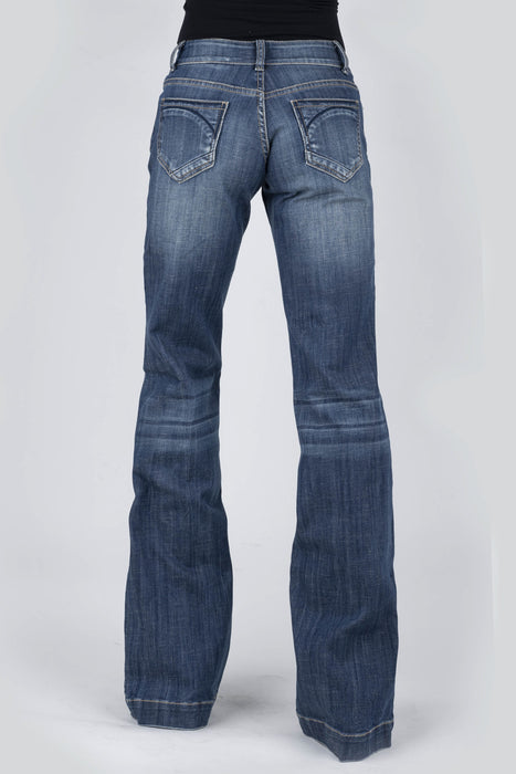 Stetson Womens Blue Cotton Blend 214 Diangle Pieced Jeans