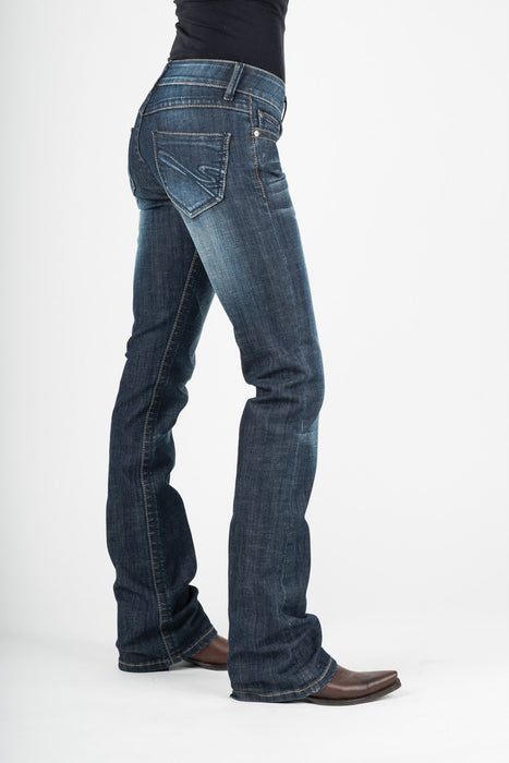 Stetson Womens Blue Cotton Blend Tonal S Jeans