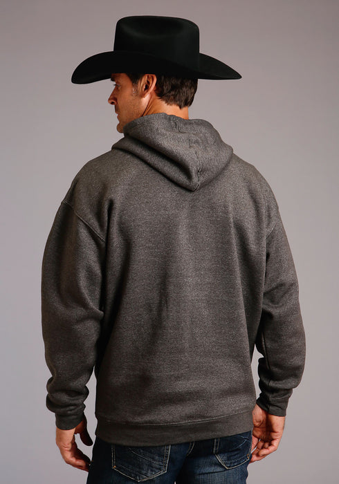 Stetson Mens Vintage Grey Cotton Blend 1865 Eagle Hoodie